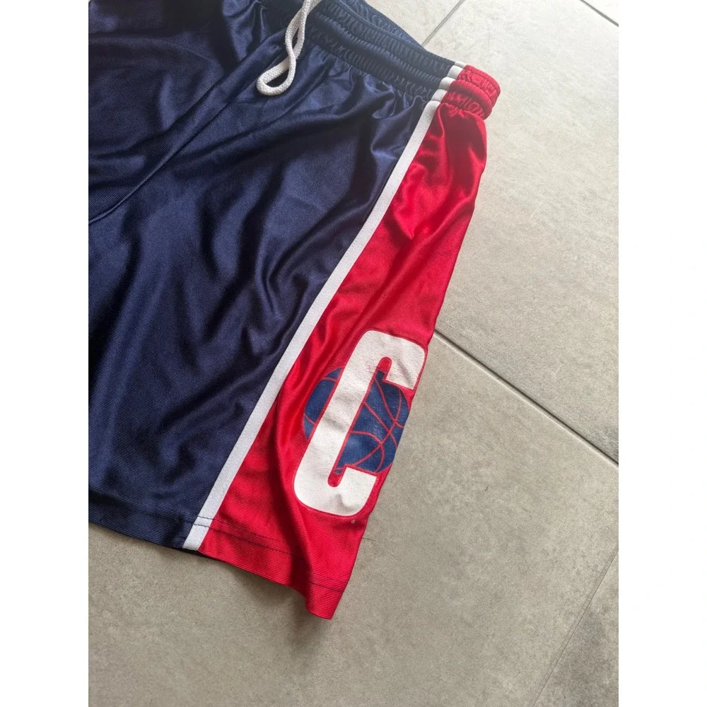 Vintage Dazzle Y2K Adidas Mens Cleveland Cavaliers Basketball Shorts Navy Red M